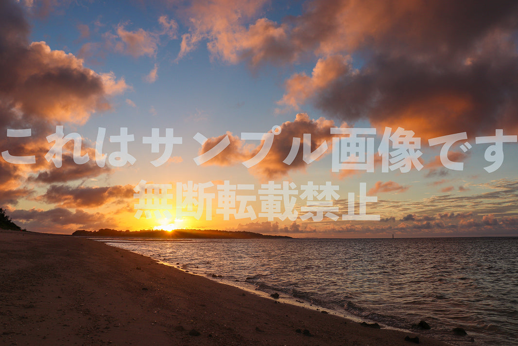 日の出と浜辺_1