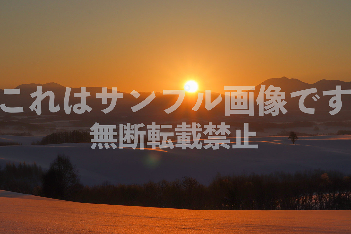 雪原と日の出_1