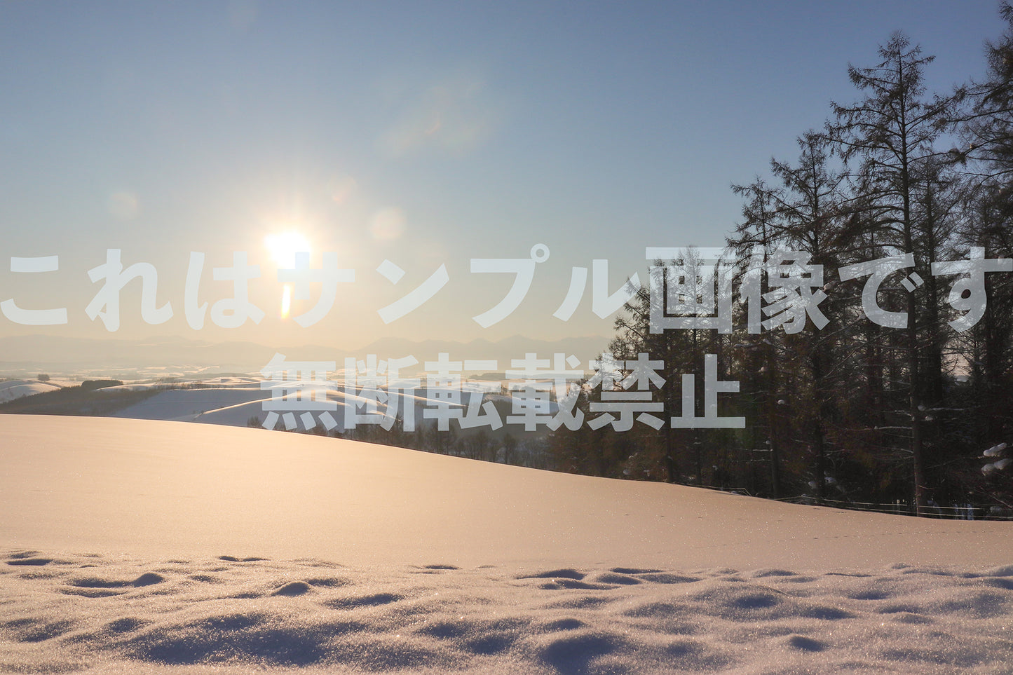 雪原と日の出_5